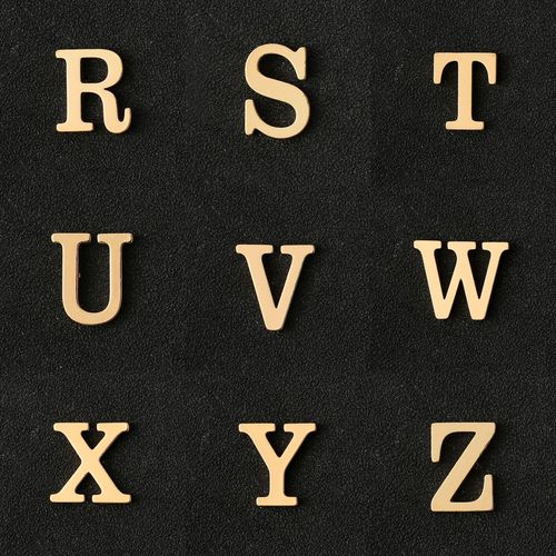 Fashion English gold letter brooch DIY creative suit jacket men and women fashion pin buckle clothes metal accessories