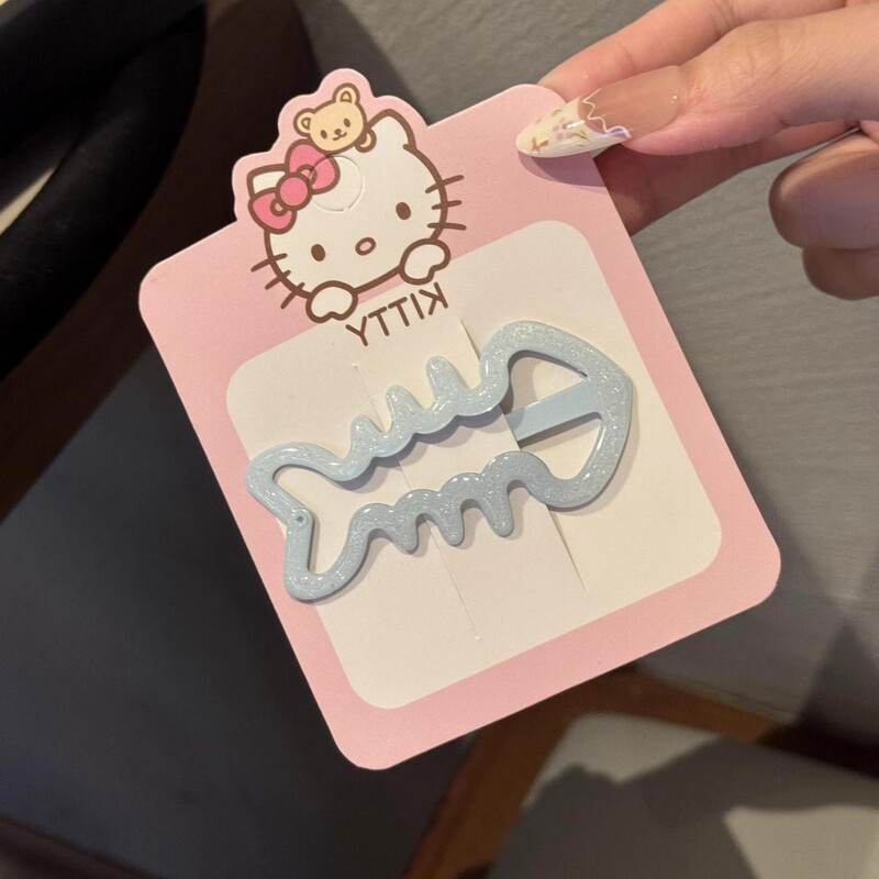 大号可爱甜酷辣妹鱼骨BB夹韩系碎发刘海夹卡通小众ins风侧边发卡|undefined