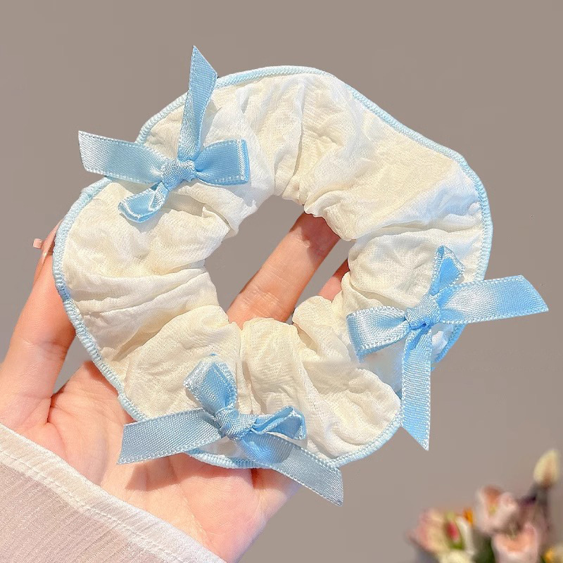 1#파란색과 흰색 리본 대장링(순백색) 10cm