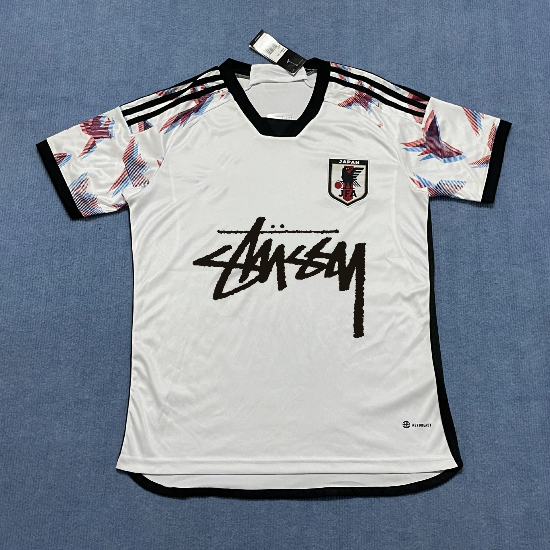 Футболка Stussy Stussy с подписью, Аргентина, Интер, Бразилия, Италия, Фламенго, короткие рукава