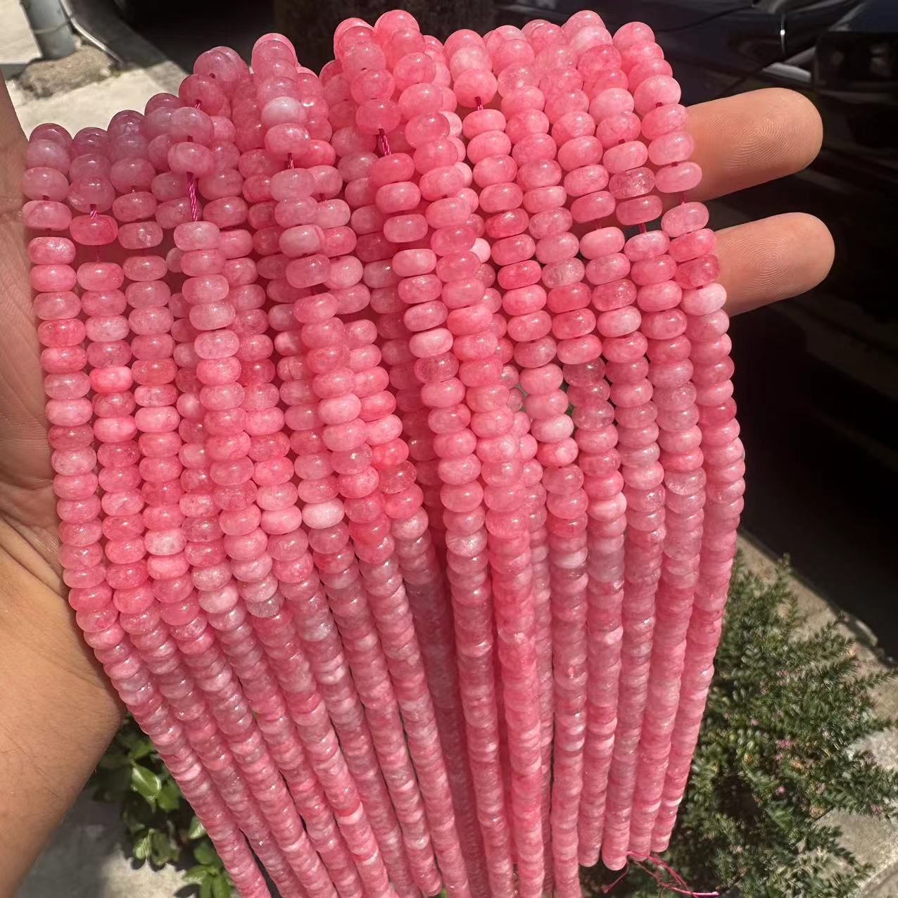 Cross-border abacus beads 5*8mm white stone optimization abacus beads loose beads diy jewelry clothing accessories this finished product separation beads