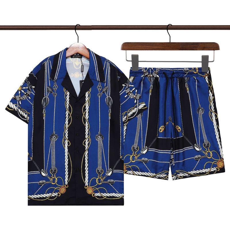 外国貿易卸売り男性シャツ夏潮牌范家古家満身アルファベットプリント半袖tシャツ2点セット|undefined