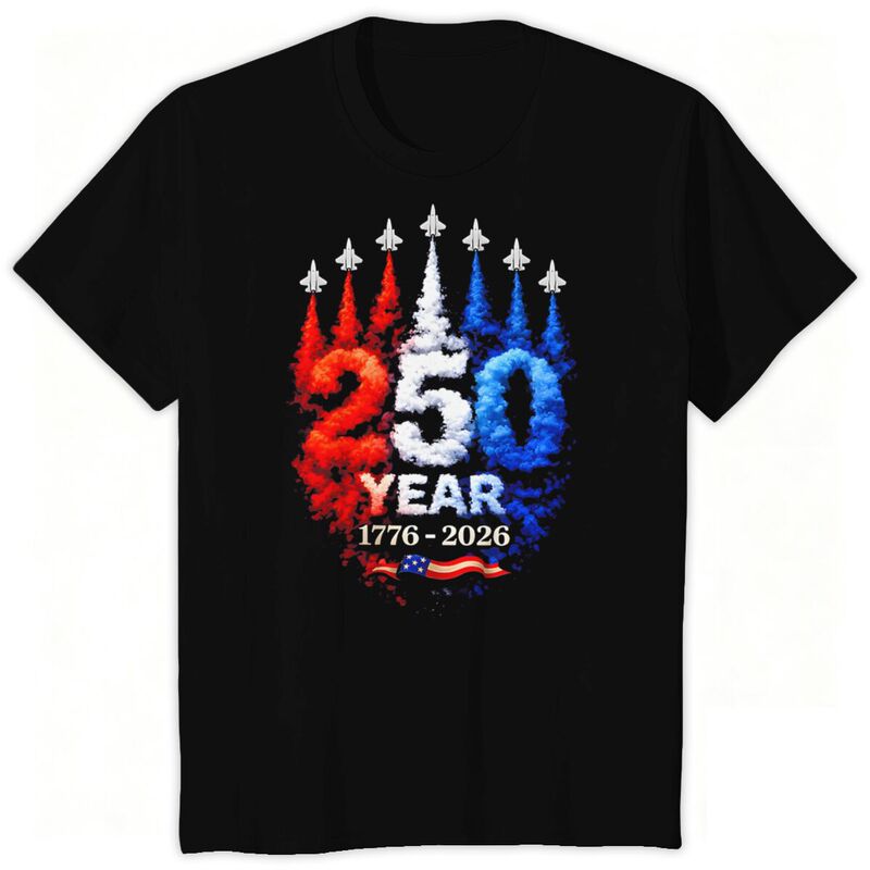 Cross-Border New Style American Independence Day 250Th Anniversary Trendy Unisex Short-Sleeve Versatile Loose Casual T-Shirt Cross-Border New Style American Independence Day 250Th Anniversary Trendy Unisex Short-Sleeve Versatile Loose Casual T-Shirt