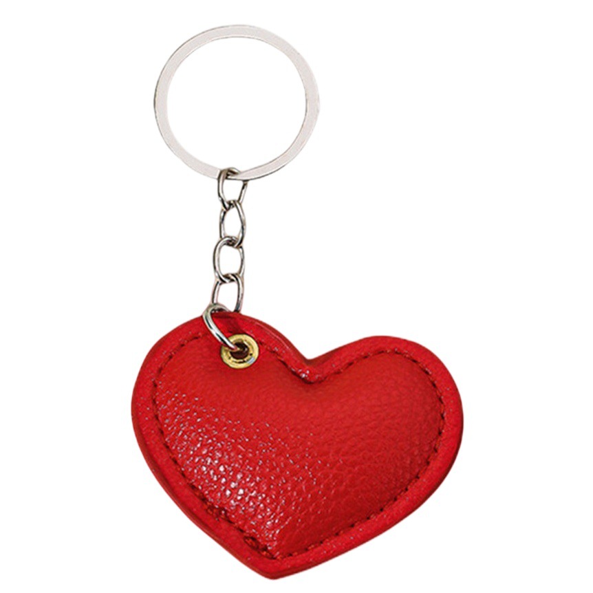 欧米の新型カップルpu愛のキーホルダー革の綿のハート型の車のキーホルダーはバレンタインデーのプレゼントのペンダントを掛けます。