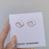 Brand silver needle, universal earrings, silver 925 sample, Japanese and Korean, simple and elegant design