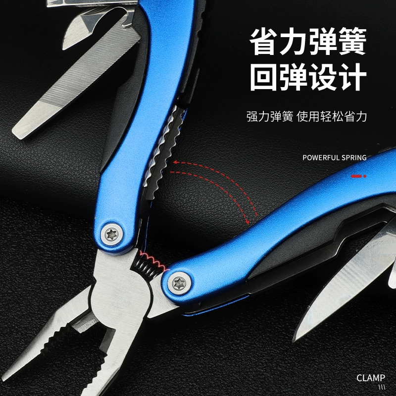 Universal pliers, folding steel wire, handmade, tiger