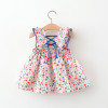 Brand children's dress with sleeves, small princess costume, children's clothing, floral print, Korean style, western style