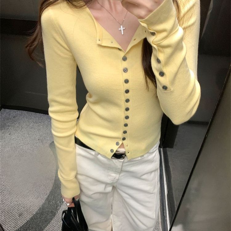 Tall People Wear the New Summer Style Gentle Style Simple and Fashionable Hemp Gray Slimming Sun Protection Knitted Cardigan Top