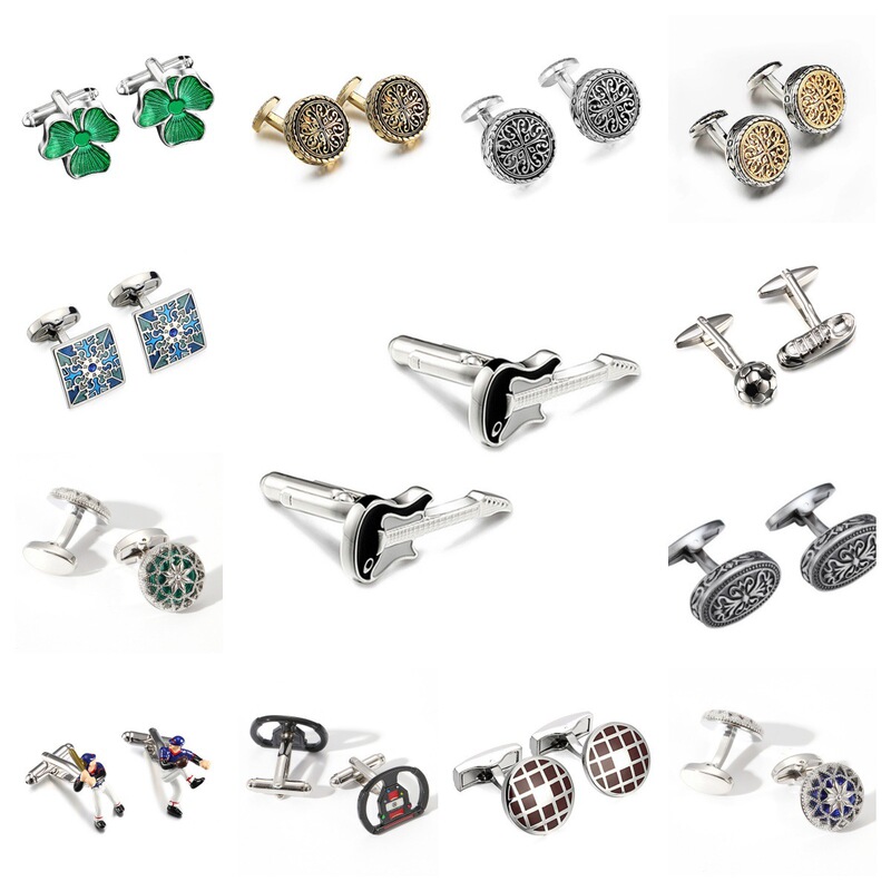 Men's shirt cufflinks, French style, high-end Middle Eastern cufflinks, clothing accessories, cuff studs