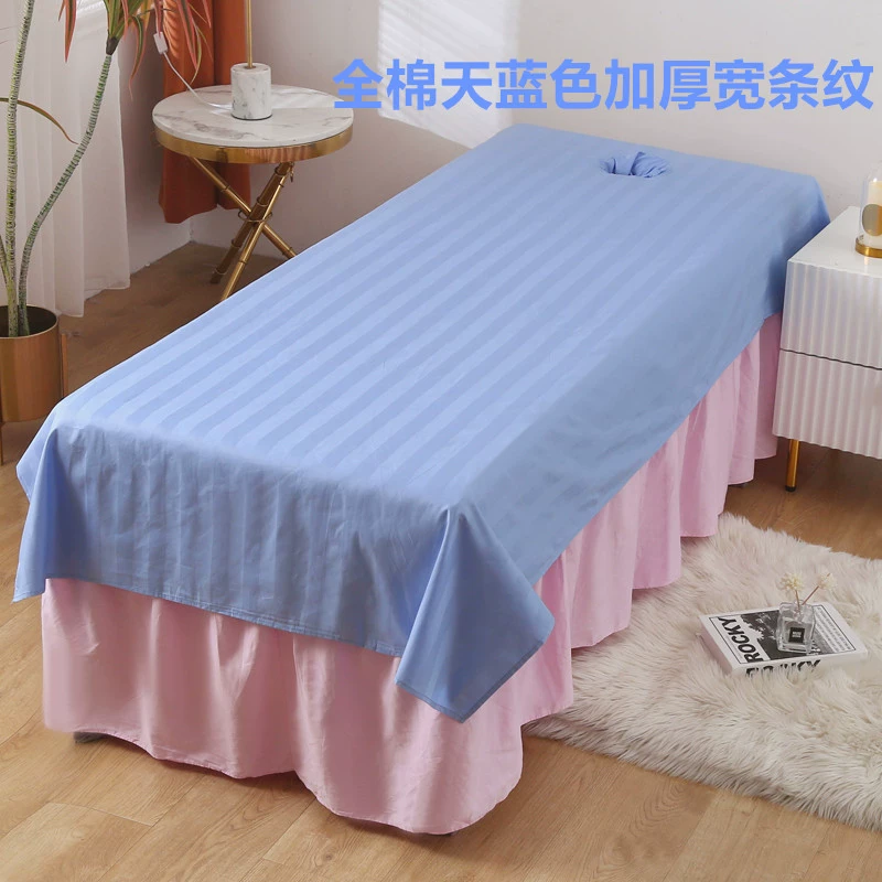 Cotton cosmetic sheet, curtain, white massager, for beauty salons, increased thickness