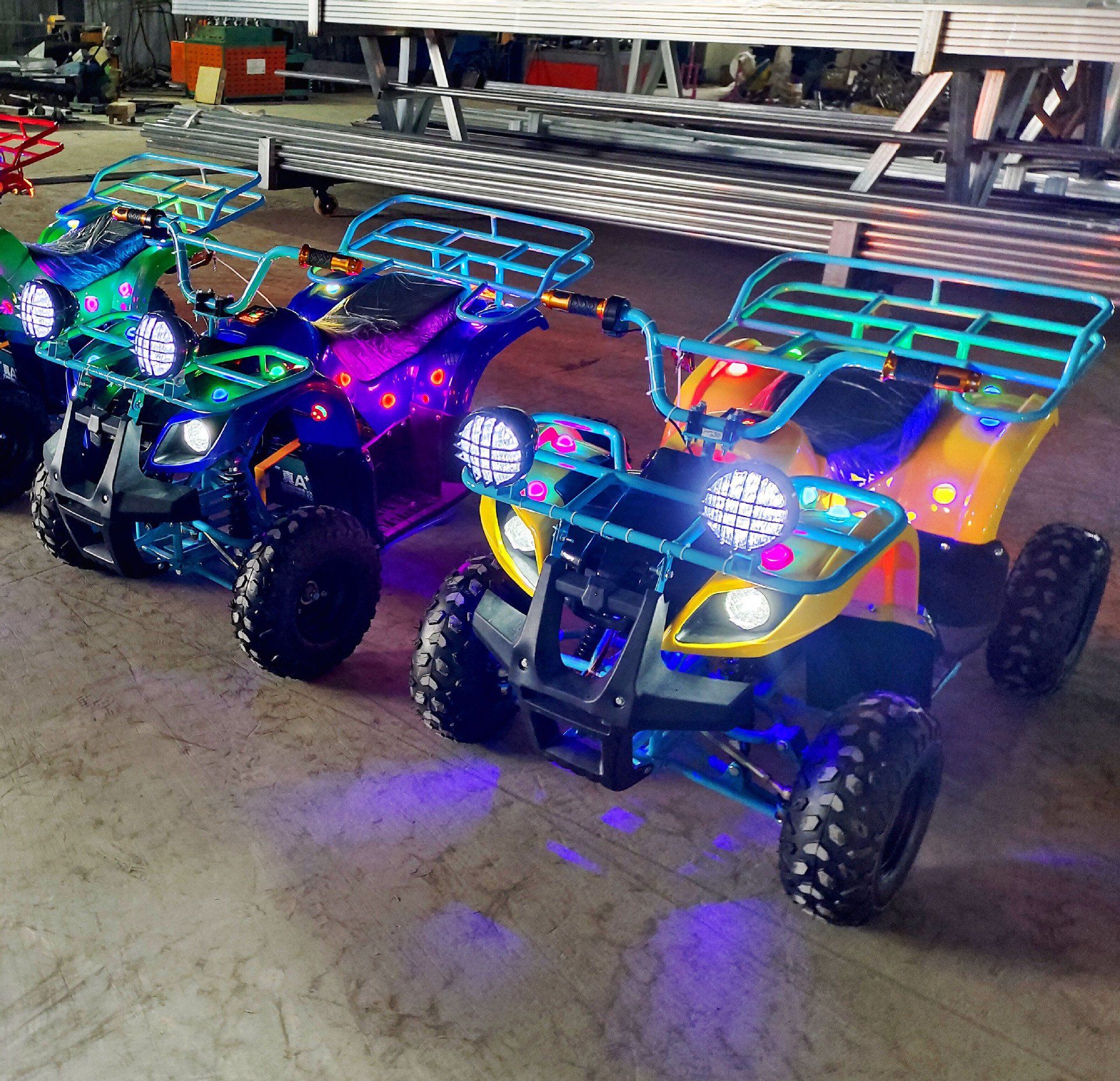 Kart de carretera eléctrico de dos personas para adultos elegante versión de gasolina de cuatro ruedas de combustible de playa equipos de juegos para niños