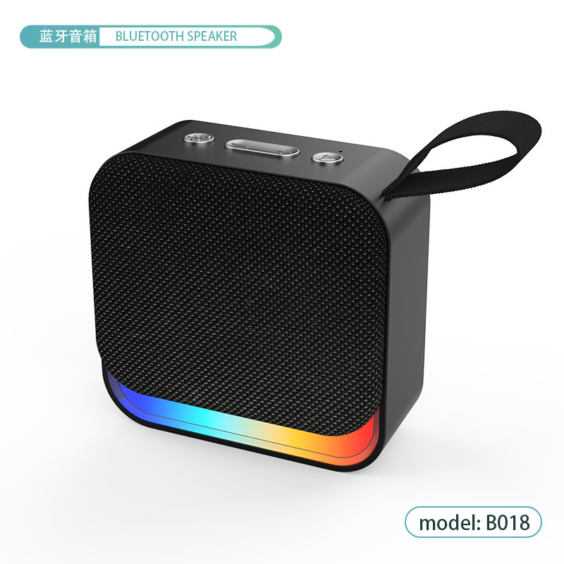 Cross-Border New Outdoor Bluetooth Speaker Colorful Rhythm Light Audio Portable Subwoofer Fabric Speaker