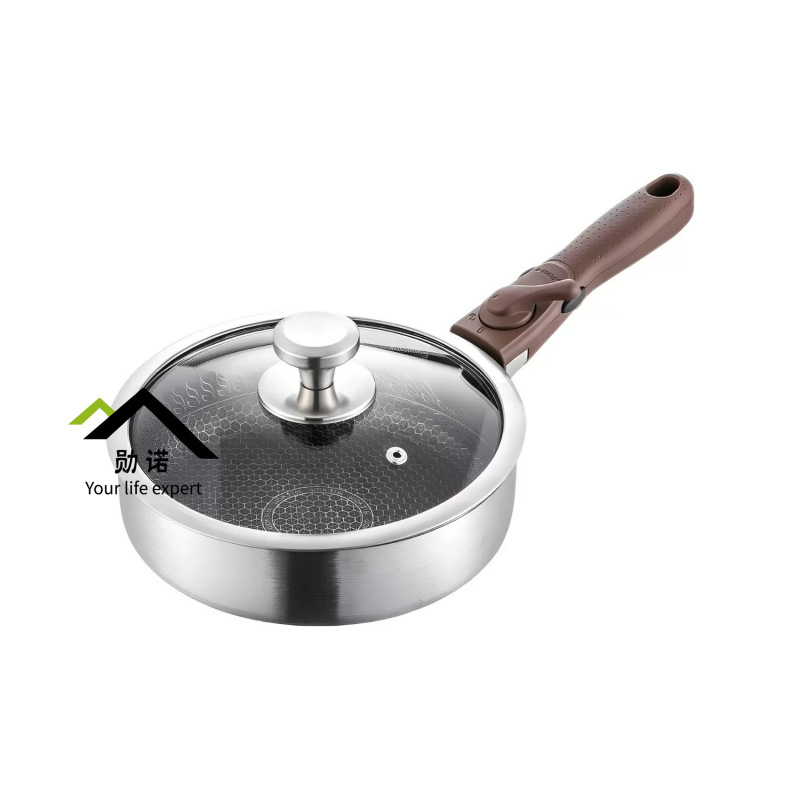 프라이팬 손잡이 탈부착 가능 (유리뚜껑 포함) 20cm 316 소재