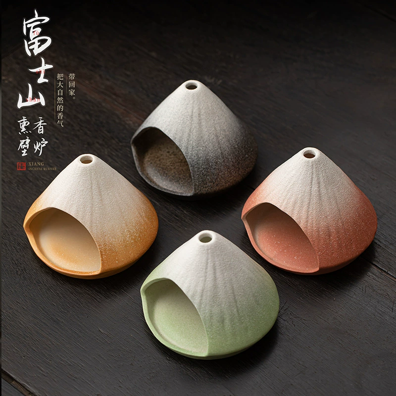 Новая курильница Mount Fuji, курильница из кедрового шалфея, большая керамическая курильница из перуанского священного дерева, обработанная в печи