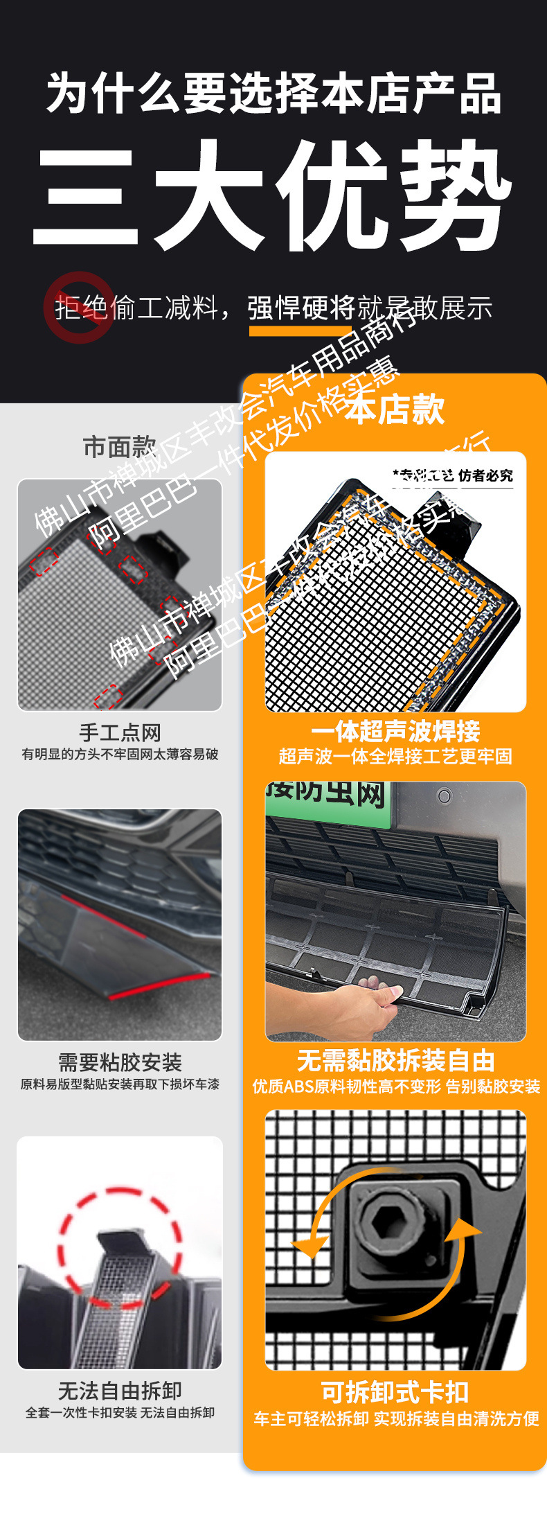 Suitable for Geely Emgrand Integrated Welded Car Insect-Proof Net, Front Grille, Special Modified Car Accessories