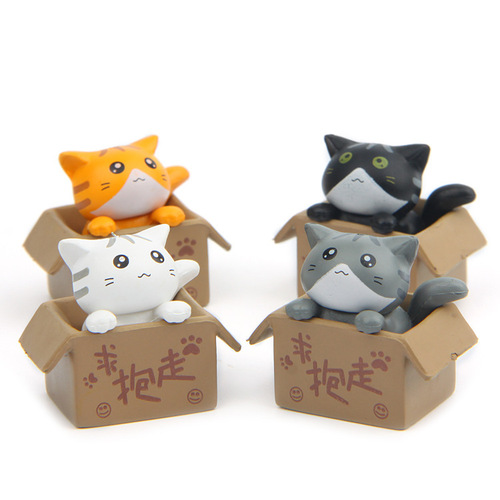 PVC cute, vivid, realistic cat miniature bonsai succulent ornaments garden decorations landscaping figurines