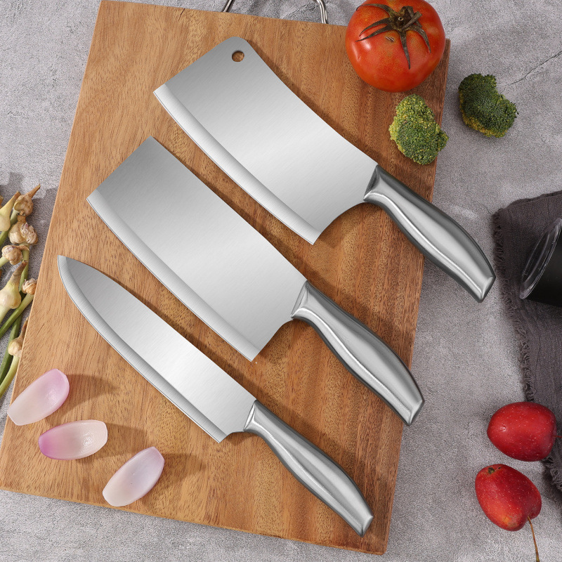 Cuchillo casero de mango sándwich conjunto de seis piezas asiento acrílico cuchillo de cocina de acero inoxidable tijeras combinación de cuchillo de regalo