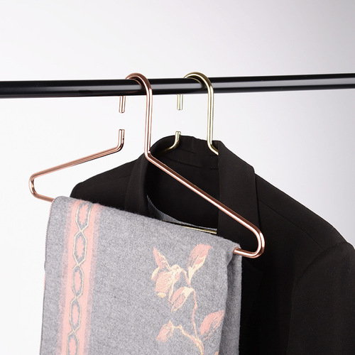 Iron electroplated gold clothes hanger, solid clothes drying rack, children's adult clothes hanger, bed sheet drying rack, thick coat clothes hanger