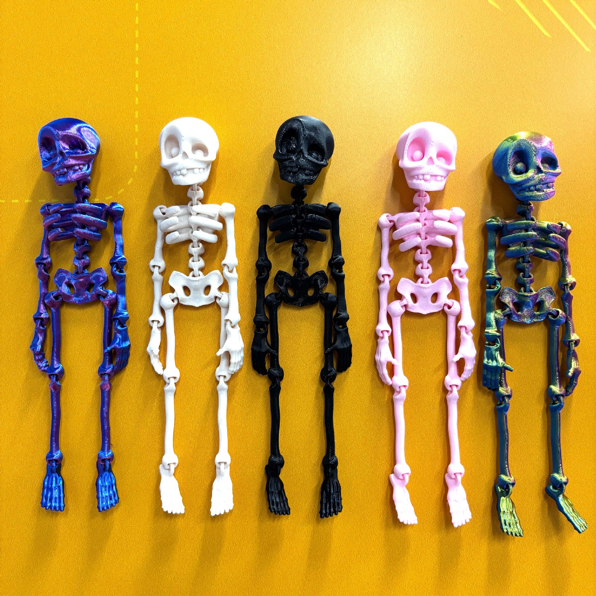 Cross-Border 3D Printed Skull Ornaments, Skeleton Deformation, Movable Figures, Toys, Gifts, Crafts, Trendy Toys and Decorations