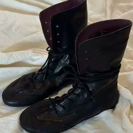 女靴皮靴高跟鞋女鞋小众轻奢2025秋冬手工复古西部靴