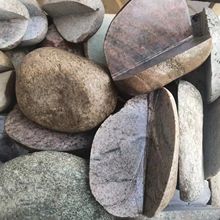 鹅卵石切片切割直角石头建筑外墙地面铺别墅园林装饰鹅卵石拐角