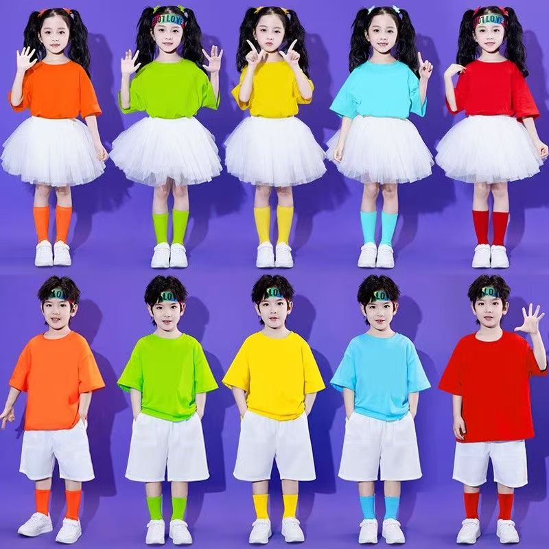 Children's Chorus Performance Costumes, Elementary School Sports Meeting Outfits, Cheerleading Kindergarten Dance Sets, Sports Style