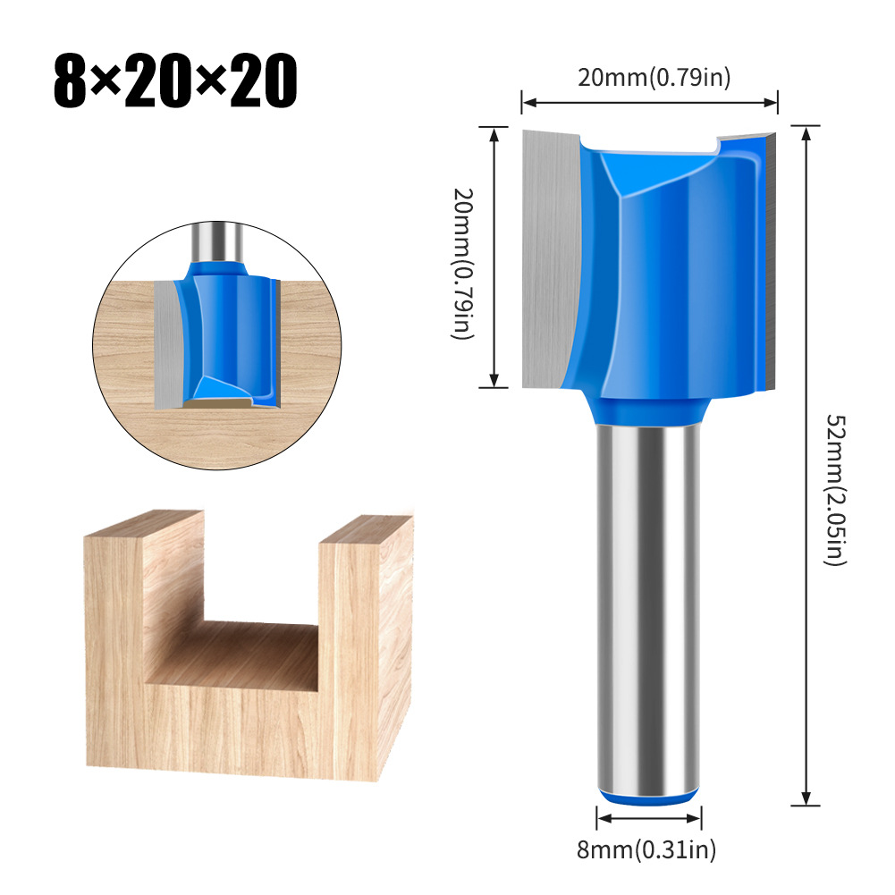 8mm mango carpintería ranurado cuchillo recto doble hoja cuchillo recto ranurado cortador de fresado exportación ranurado cuchillo Rusia