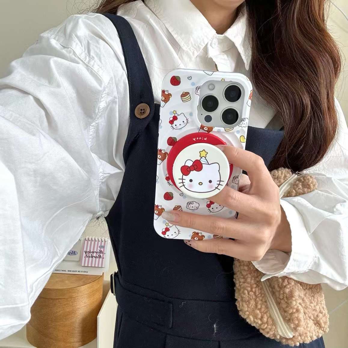 Girl ins cup cake kt manzana 15 ampollas magnéticas 16ProMax para iphone13/14 funda para teléfono móvil