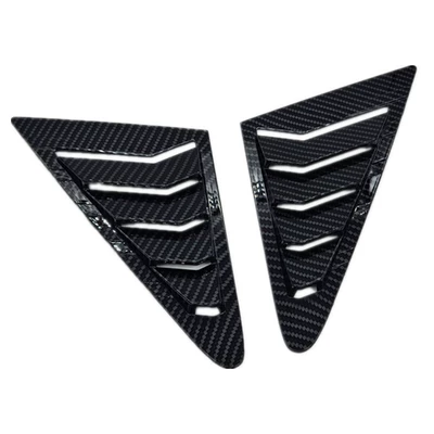 Suitable for Nissan Tiida 05-10 Front Triangle Window Blinds Modified to Decorative Mustang Style Body Carbon Fiber (Şüşə kənarı xromları/moldingləri) - qida-05-10-carbon-fiber-pair