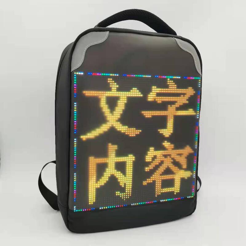 Tiktok DIY Led Light-Up Backpack Business Promotion Marketing Backpack Water-Repellent Large Capacity Bag Led Bag Trendy