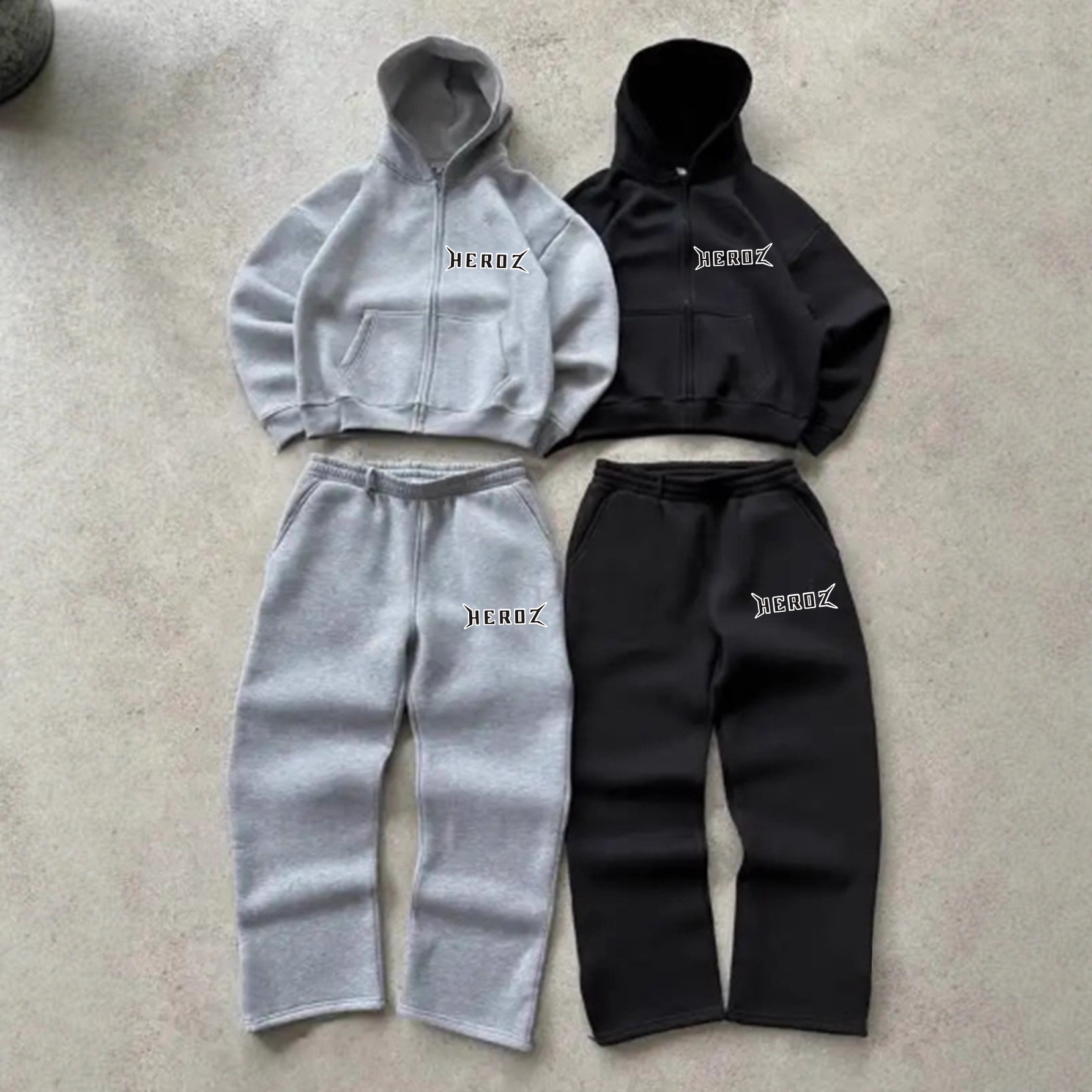 Men's Clothing Autumn And Winter Men's Trendy Hooded Letter Printing Sports Casual Comfortable Suit_voghion.com