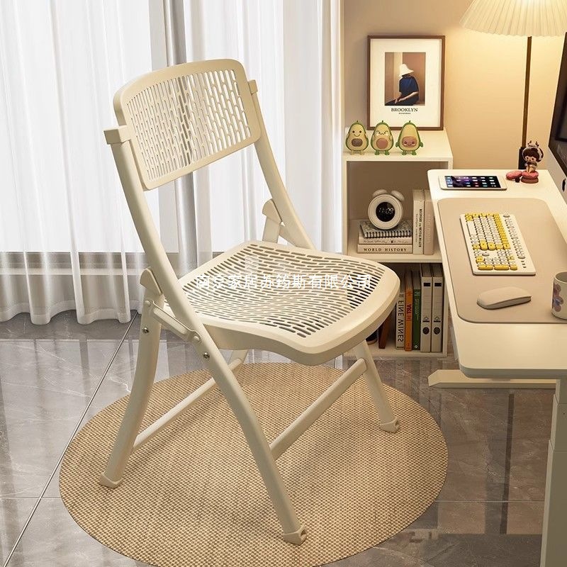 Computer Chair Comfortable Sedentary Folding Back Chair Office Seat Student Dormitory Chair Girls Desk Study Stool