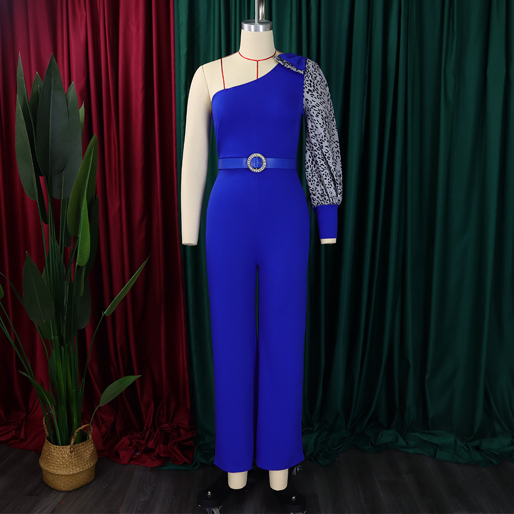 Women's Jumpsuits Rompers One Shoulder High Waist Wide Leg Elegant_voghion.com