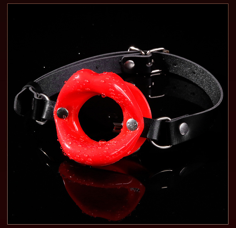 Silicone and Leather Mouth Plug with Ball Gag Design for Adult Bondage Play — detail image 14