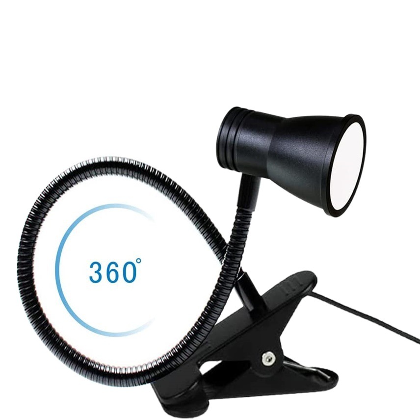Lámpara de escritorio de noche de dormitorio Escritorio de protección ocular LED con clip para estudiantes y niños escribiendo, leyendo y aprendiendo
