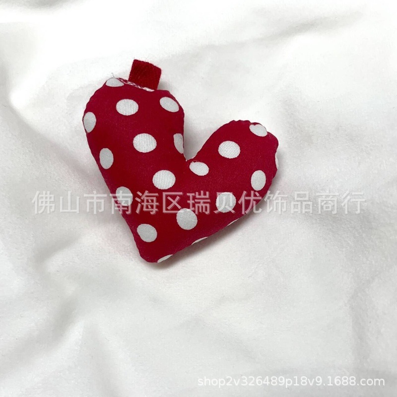 新款ins时尚充棉彩色桃心饰品配饰鞋袜辅料圆点桃心饰品挂件配饰|undefined