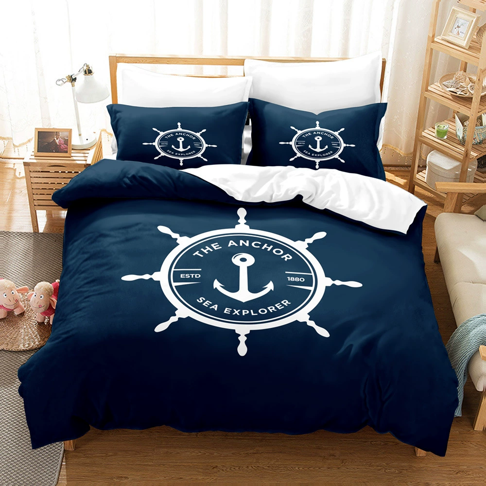 Marine set, duvet cover, pillowcase, Amazon, 3 piece set, 3D