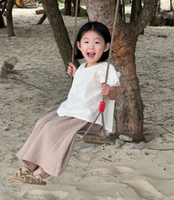 橙樂2023夏季韓版兒童刺綉鏤空短袖襯衫 女童泡泡袖襯衫上衣