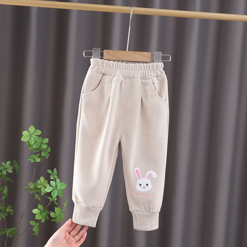 아이보리 토끼 머리 바지 싱글 피스