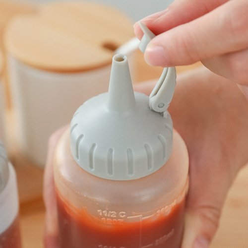Squeeze sauce bottle, decorated mouth, squeeze bottle, tomato sauce jam, salad dressing, oyster sauce squeeze bottle, household squeeze bottle, oil pot, sauce bottle