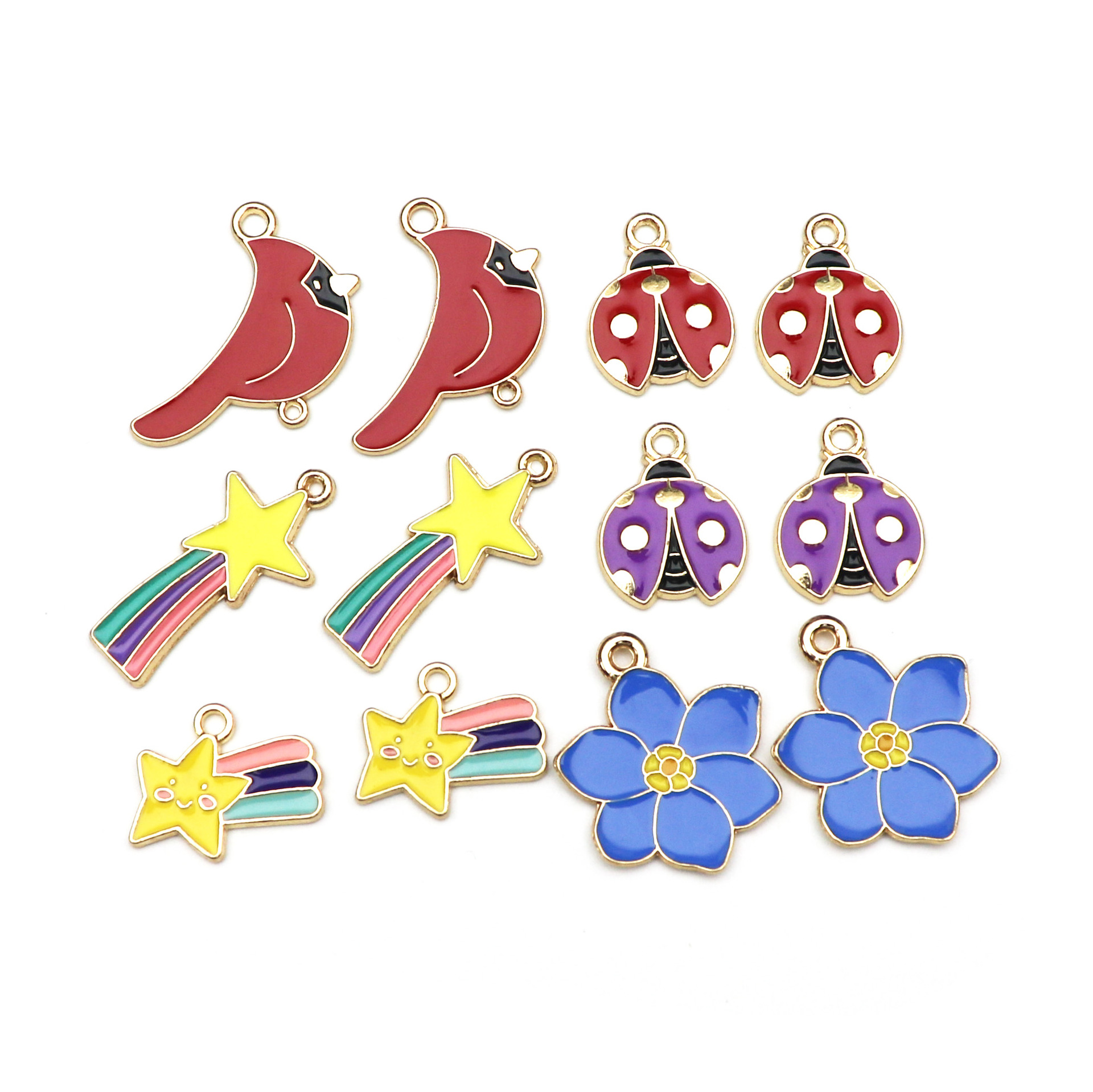 Alloy Oil Dripping Accessories Diy Jewelry Accessories Four-leaf...