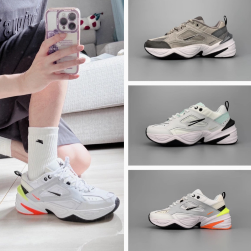 Spring and Autumn Putian M2K Men's and Women's Dad Shoes Tkeno Silver Ins Super Popular White Shoes Naike Official Couple Sports Running