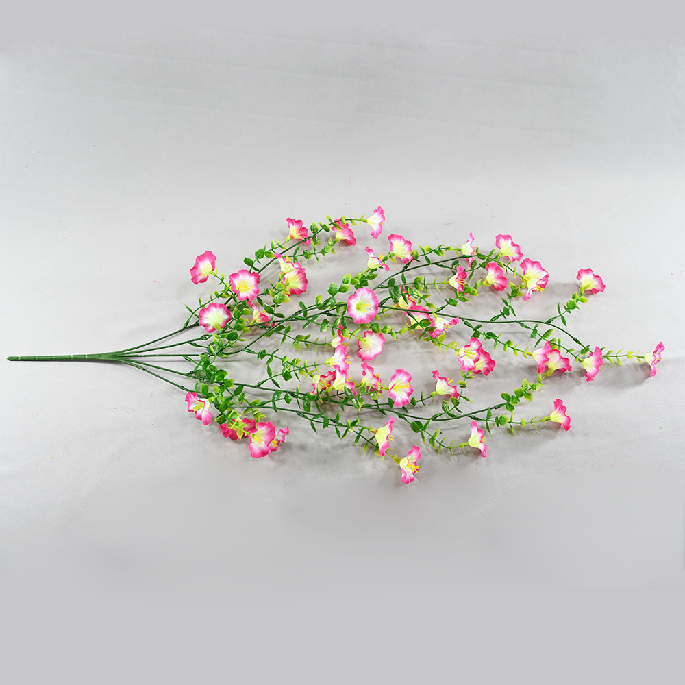 Flores artificiales, juego de 45 piezas de eucalipto y gloria de la mañana para decoración de bodas, decoración de pared, decoración interior y exterior de hoteles, ramo de flores artificiales. image 10