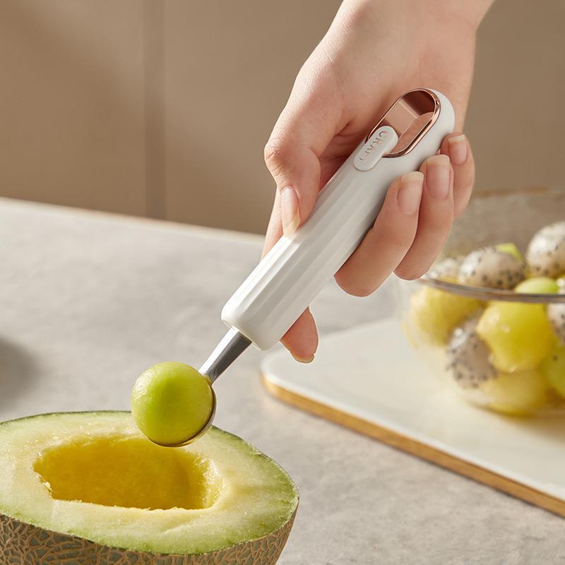 Ball digger stainless steel fruit digging ice cream spoon digger watermelon fruit digger ice cream round spoon hole digging artifact Ball digger stainless steel fruit digging ice cream spoon digger watermelon fruit digger ice cream round spoon hole digging artifact