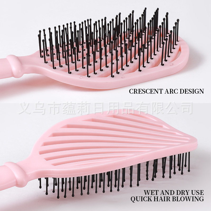 Peines de costillas de macarón, peines de cabello curvados, masaje casero para mujeres, masaje de arco relajado