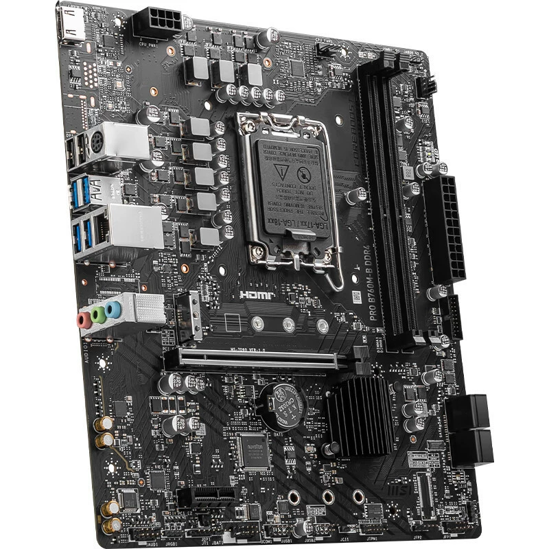 Материнская плата для игрового ПК MSI PRO B760M-B DDR4, совместима с процессорами 13400F/14400