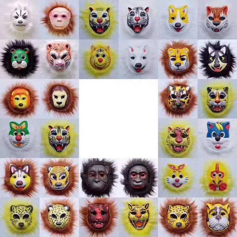 Halloween máscaras de peludo mayorista de animales EAV espectáculo props de estandos de templo máscaras de peludo venta caliente