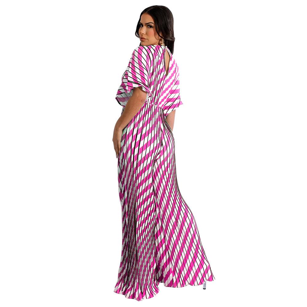 Streetwear Tie Dye Stripe Polyester Jumpsuits display picture 8