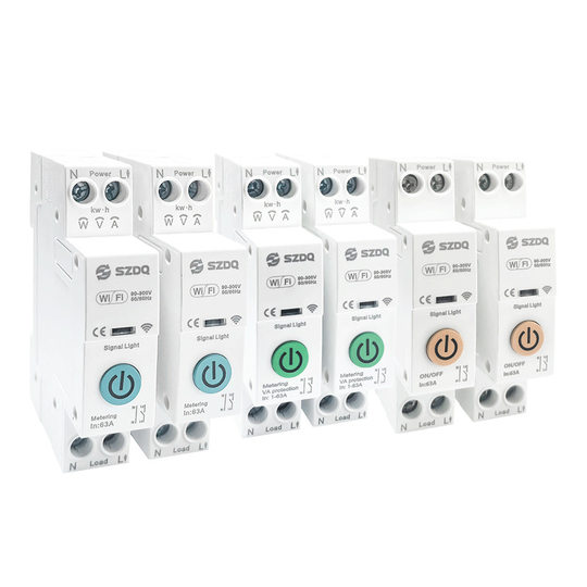 Tuya Wifi Circuit Breaker Smart Switch 63A Mobile Phone Wireless Remote Voice Control Timing Power Statistics
