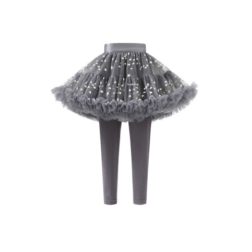Baby autumn new arrival skirt pants—star-patterned gauze skirt, girls’ leggings, girls’ Kuoer Lisha TUTU skirt, faux two-piece pants.